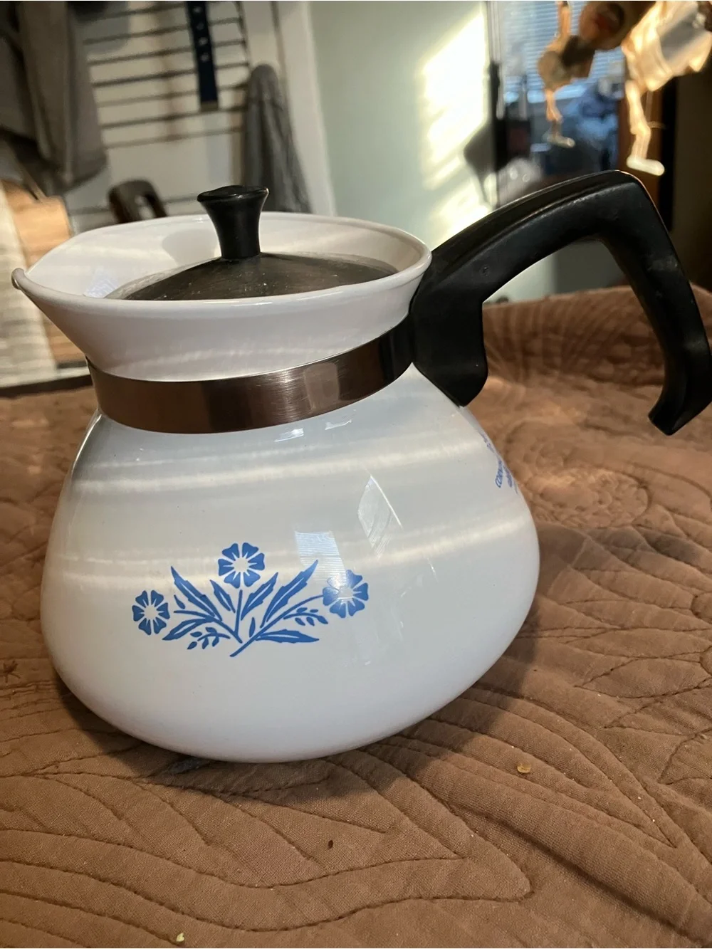 Vintage Backstamp Corning Ware Cornflower tea/coffee pot